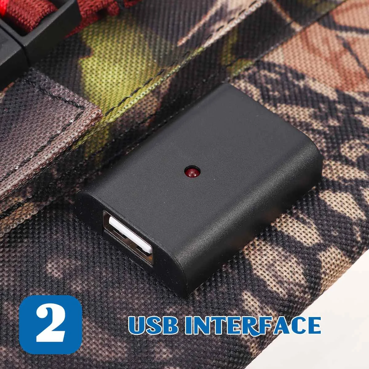 Складной рюкзак с солнечной панелью 30 Вт 5 В USB камуфляжный для кемпинга и походов