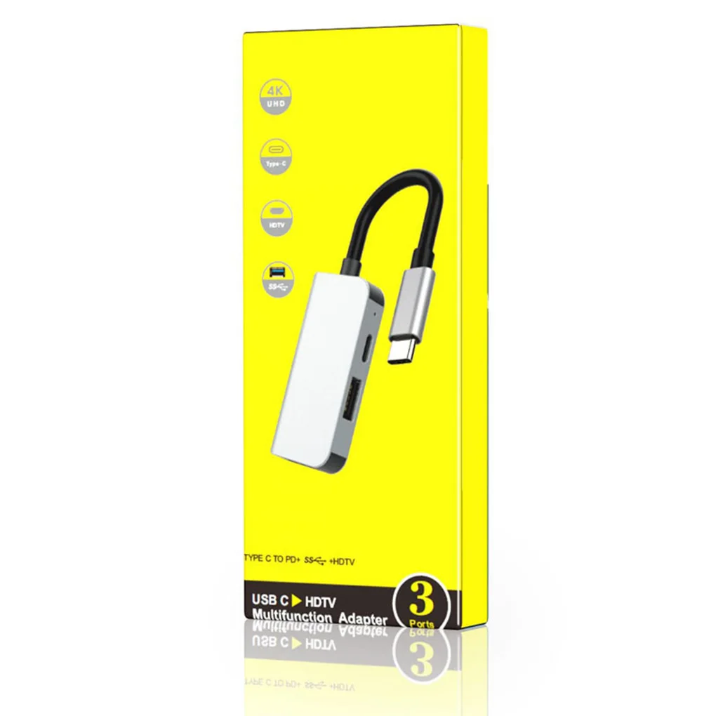 USB концентратор 3 в 1 с Type C на HD + адаптер|USB-хабы| |