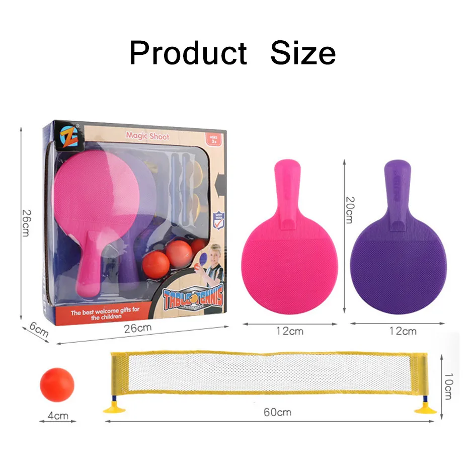 

Kids Toy Sport Children's Beginner Table Tennis Racket Combination Sports Toy Set Fun Play Game