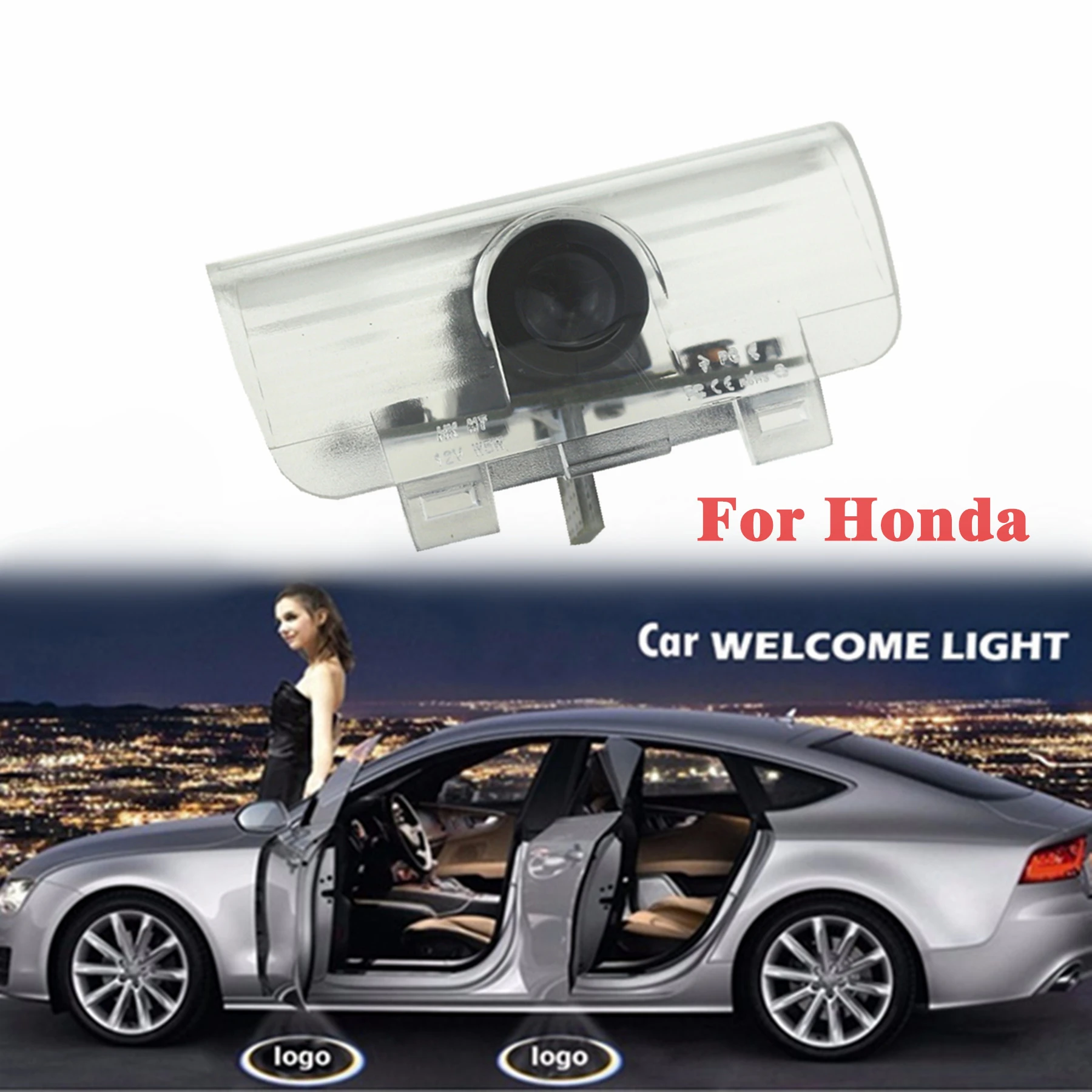 2 шт. Автомобильный светодиодный дверной фонарь с логотипом для Honda l класса SPIRIOR CR