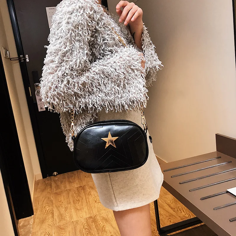 JIULIN НОВАЯ ЦЕПОЧКА со звездами сумка на плечо модная Джокер вышивка мини набивная