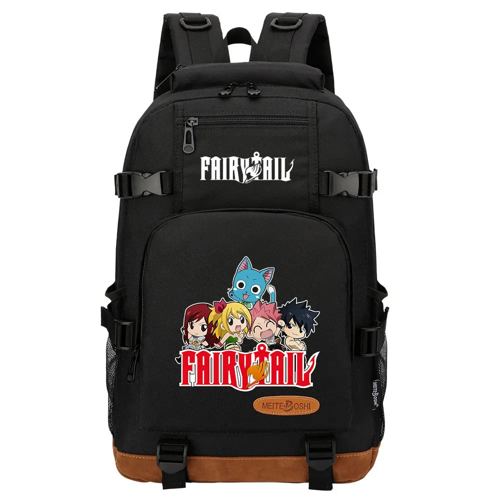 

New Kawaii Anime Fairy Tail Boys Girls Kids School Book Bags Women Bagpack Teenagers Canvas Men Laptop Travel Backpack