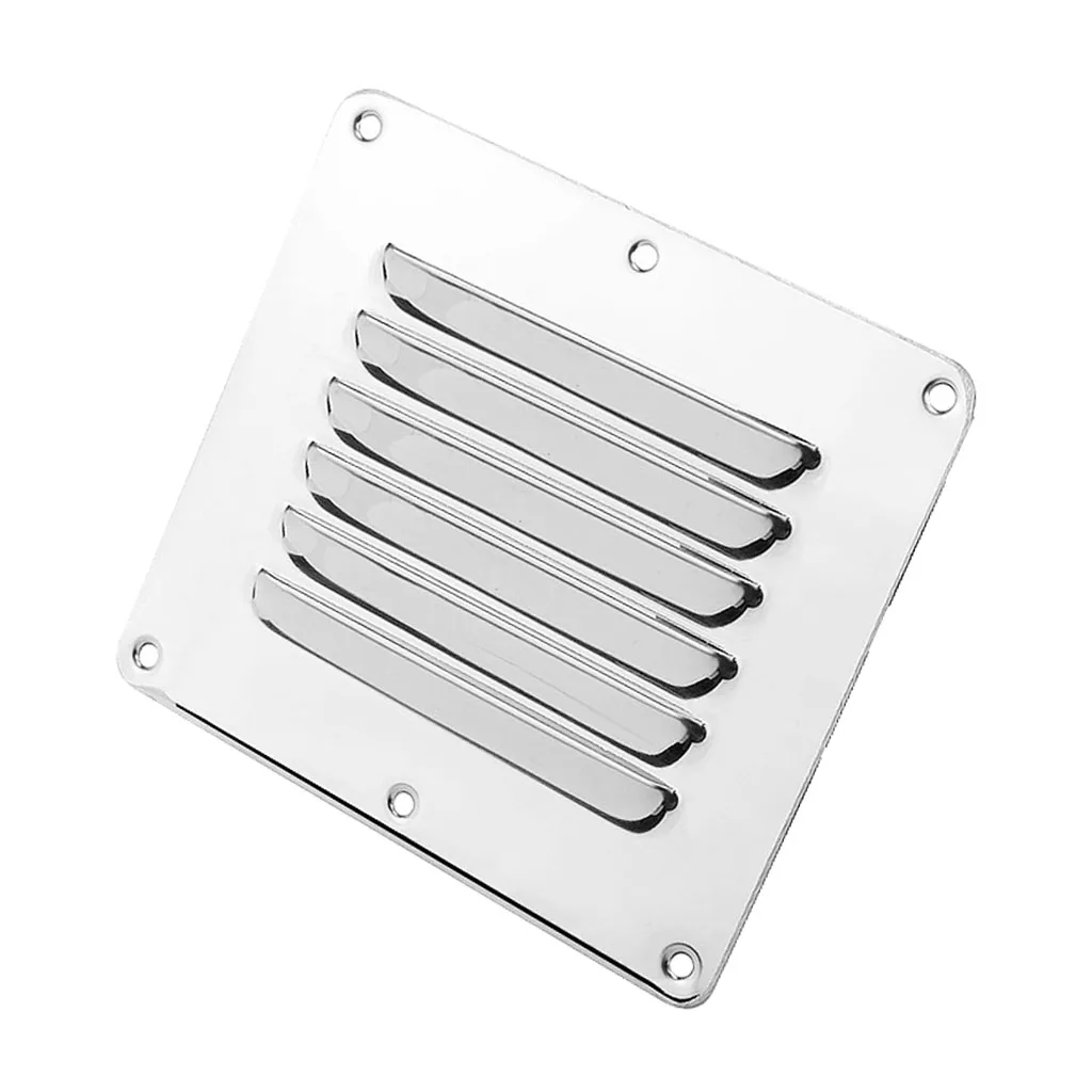 

2xSquare Air Vent Louver Grille Cover Adjustable Exhaust Vent Stainless Steel