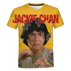 Novo 2021, футболки Джеки Чан, мужские 3d футболки, китайская кунг-фу, большие размеры