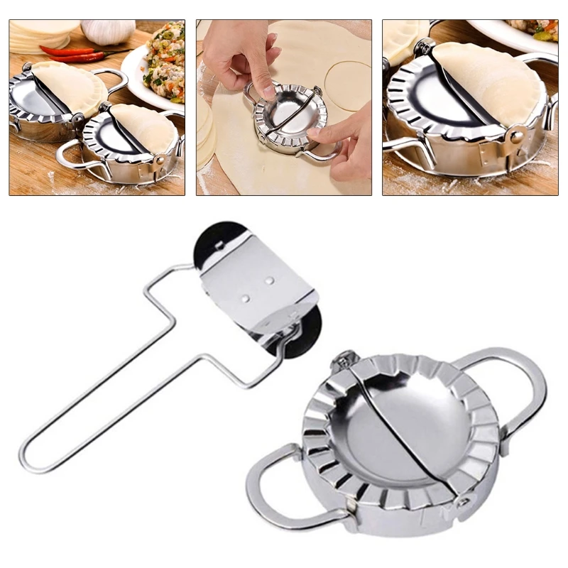 

2PCS Dumpling Maker and Cutter Stainless Steel Ravioli Skin Empanada Press Pie