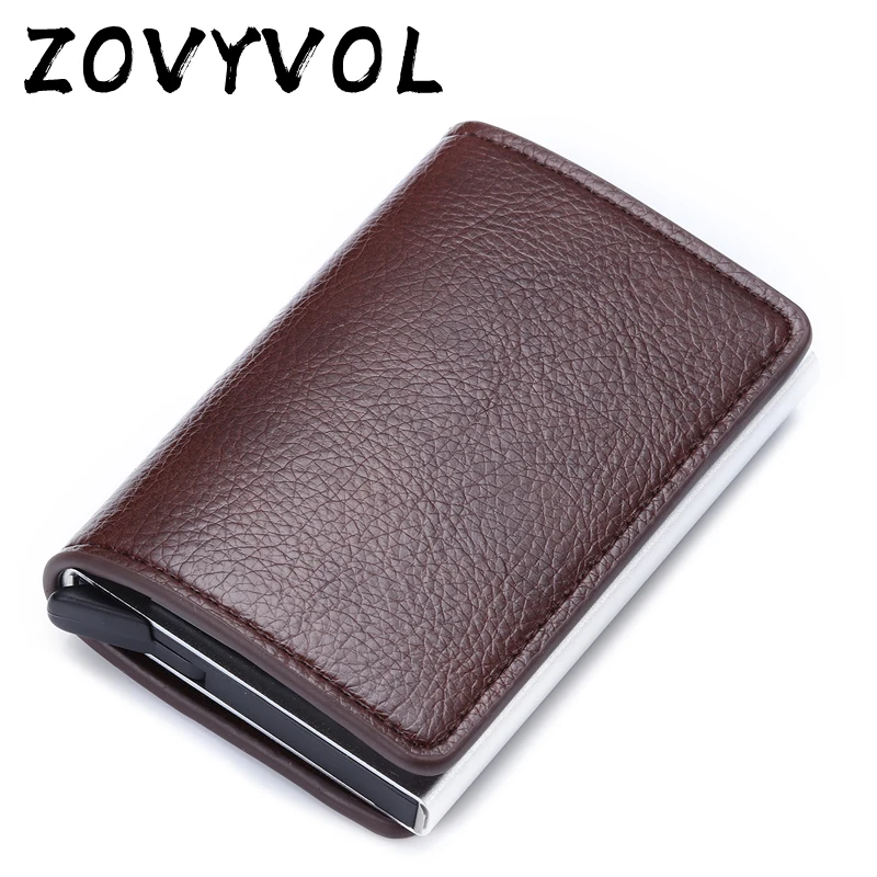 

ZOVYVOL Smart Standard Wallet Card Holder Fashion Vintage PU Leather Card Case Casual Men Wallet RFID Blocking Card Wallet