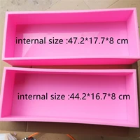 bar soap mold big size custom silicone mold silicone tray for cold process soap making cake bread pastry baking tool