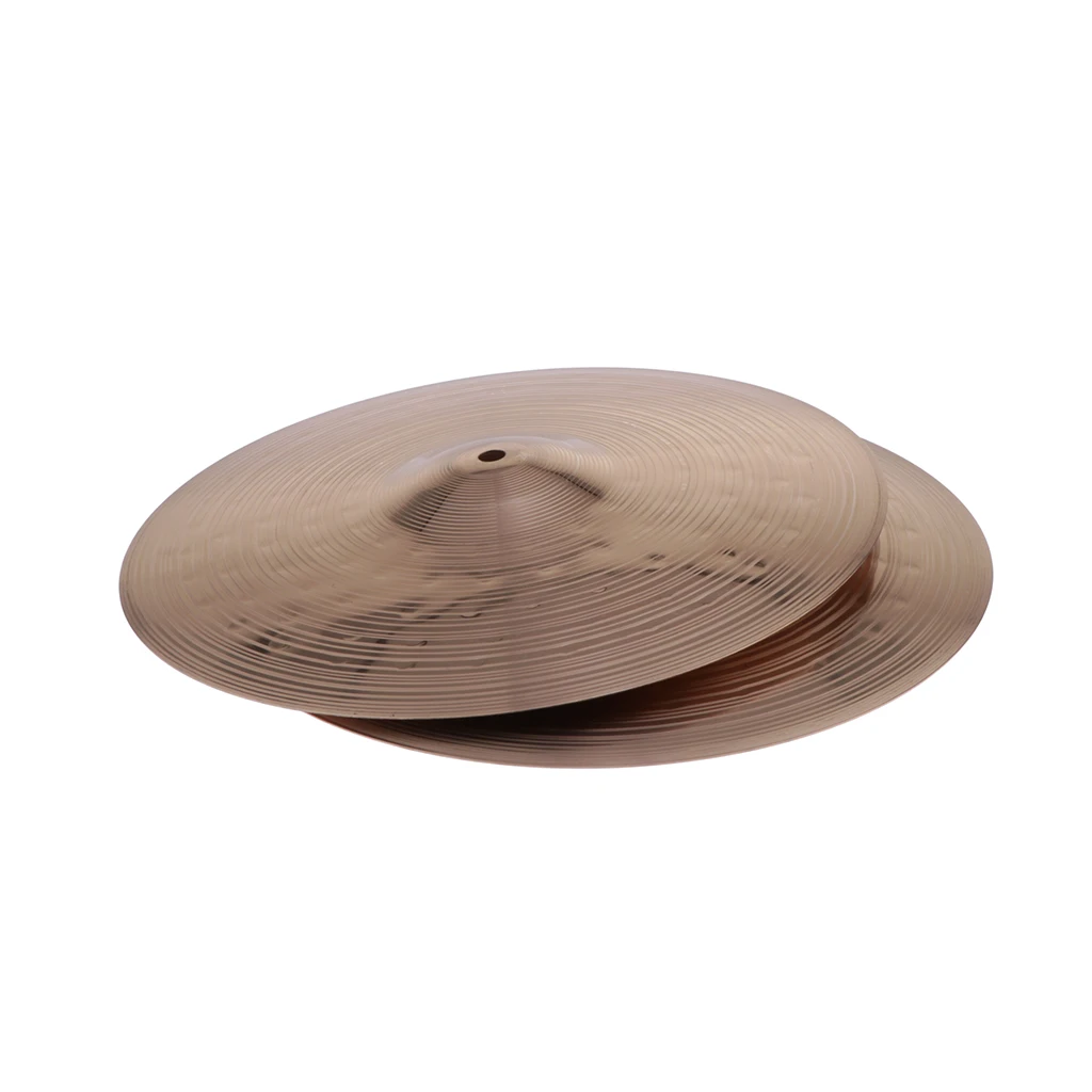 Набор из 2 бронзовых сплавов барабана Hi Hat Cymbals 14in для барабанщиков начинающих