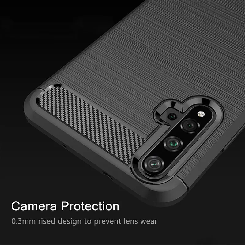 Роскошный чехол из углеродного волокна для Honor 20 20S мягкий силиконовый ТПУ Huawei Pro