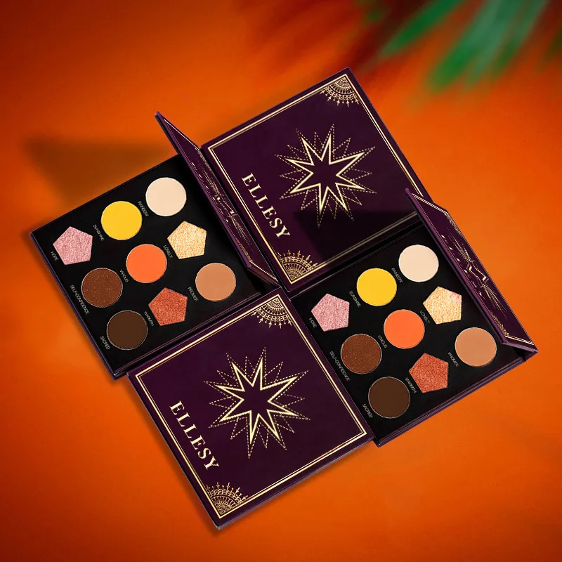 Брендовые матовые и мерцающие тени для век ELLESY палитра пигментированных теней