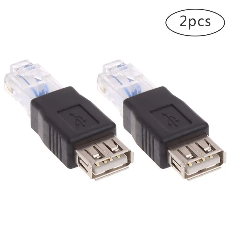 2019 Professional 2pcs/set Network Adapters RJ45 To USB Female Ethernet Converter Plug Connector |