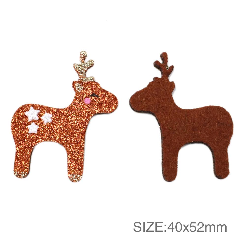

New 500Pcs Animal Christmas Glitter Powder Non-woven Patch Hair Accessories Headdress Headband Decoration DIY Projects,500Yc8594