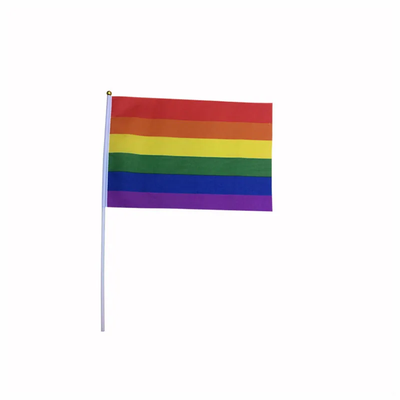 

14*21 CM Gay Pride Flag Direct Factory Wholesale,5.5*8.2 Inches Rainbow Banner 100PCS/LOT