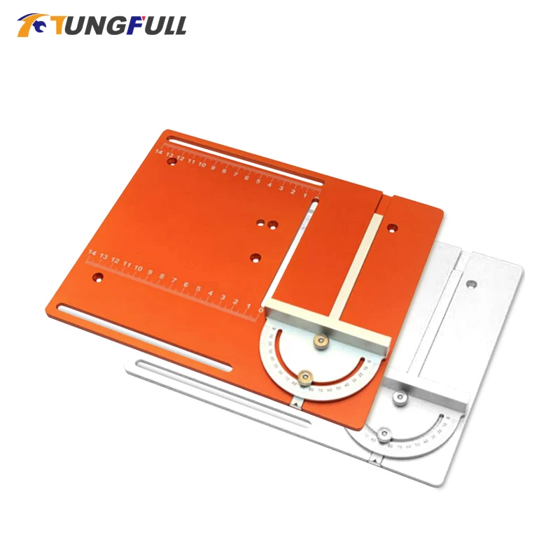

Aluminium Mini Table Saw Clearance Insert Plate Circular Saw Flip Board With Miter Gauge Guide Set Woodworking Workbench