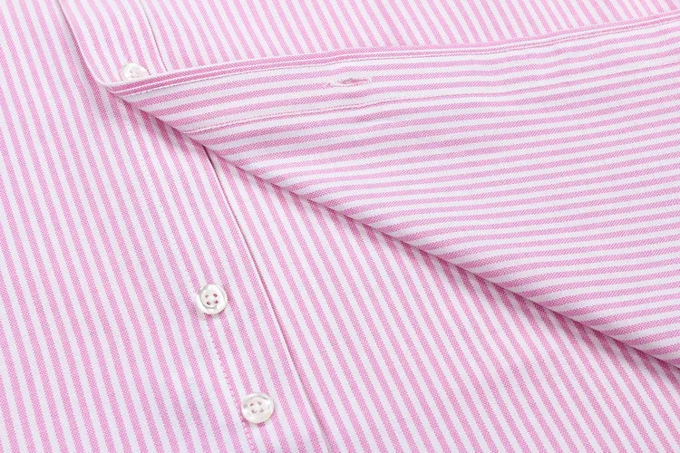 Модные Оксфордские повседневные мужские рубашки с коротким рукавом, Camisa Masculina, на пуговицах, с воротником, в полоску, Летний стиль, официальная мужская рубашка