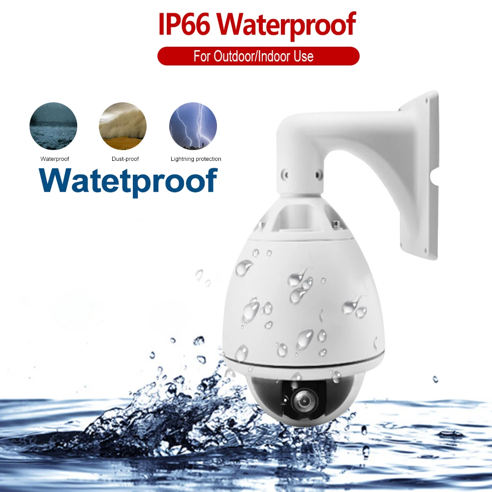 Купольная PTZ камера для наружного наблюдения IP66 6 дюймов AHD 1080P 30 кратный зум