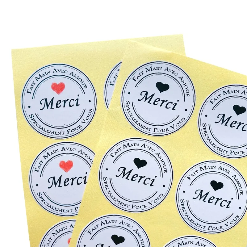 

500pcs Spain spinsh Stickers Kraft Paper Stickers Package Adhesive Thank You Sticker Seal Labels Stationery free shipping