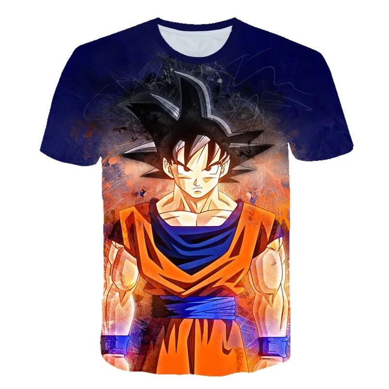 Новое поступление, летние детские футболки с 3D принтом Dragon Ball Super Saiyan Детские футболки с японским Аниме Топ с рисунком для мальчиков и девочек в стиле Харадзюку