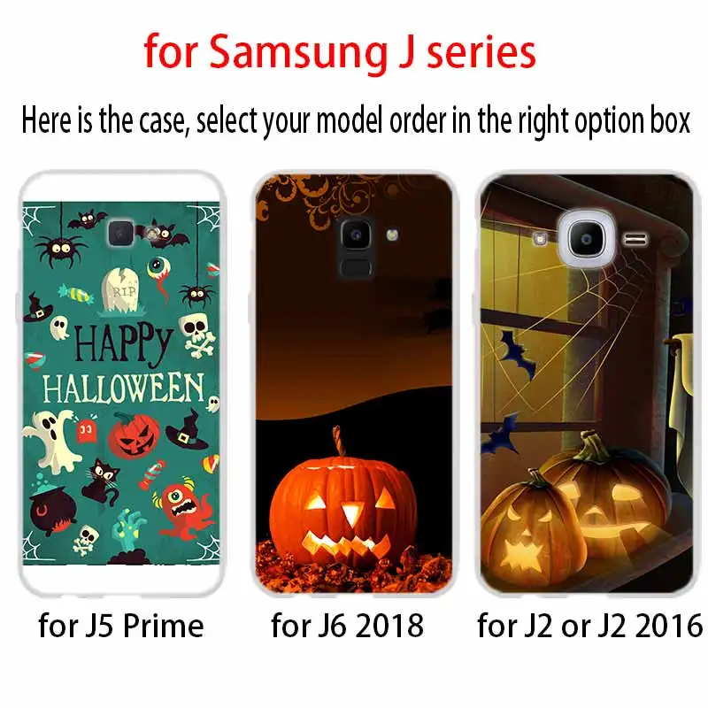 Мягкий силиконовый чехол для телефона на Хэллоуин Samsung Galaxy J6 J4 J8 J7 2018 Plus J3 J5 Prime Pro