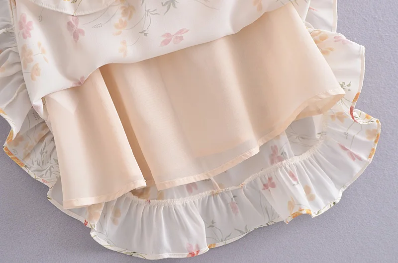 

2021 new fashion casual women's clothing Lace sling floral dress
