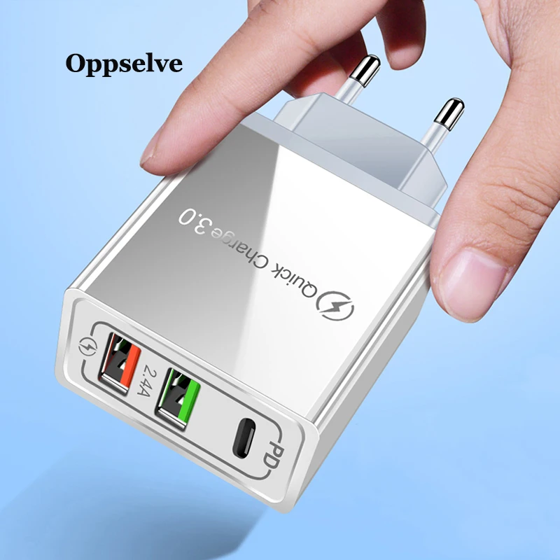 

Oppselve Multi Quick Charge 3.0 USB Charger For iPhone For Xiaomi For Huawei PD3.0 QC3.0 QC USB Type C Mobile Phone Fast Charger