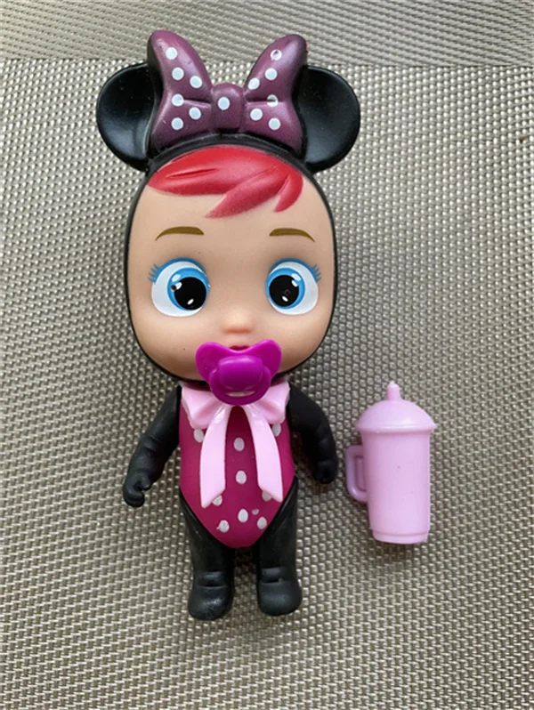 12 см плач Reborn Baby Doll с бутылочка соской для детей фрукты слезы куклы игрушки DIY