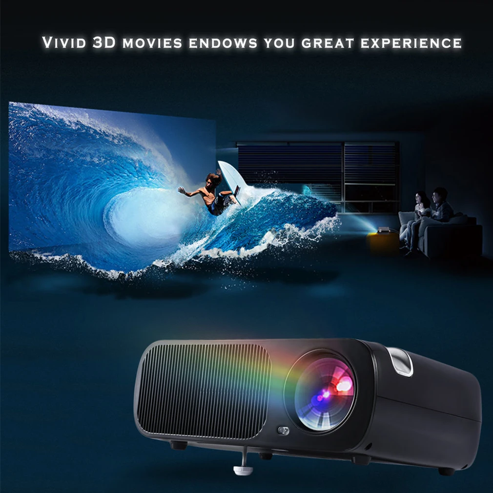 Проектор CRENOVA для домашнего кинотеатра 2600 лм разрешение 800*480 Full HD 1080P| |