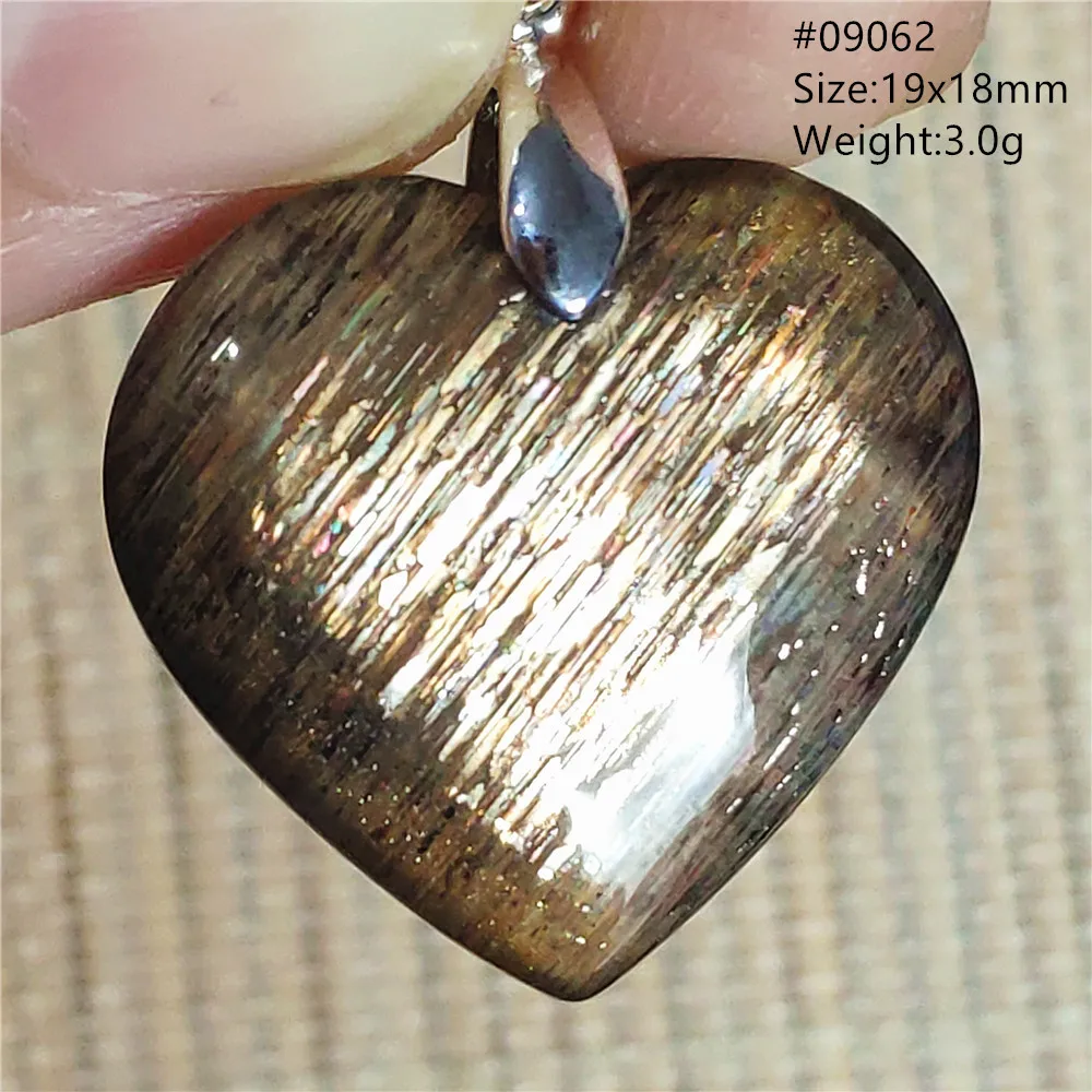 

Genuine Natural Black Sunstone Orange Moonstone Pendant Gemstone Women Pendant Flash Moonstone Oval Necklace Beads AAAA