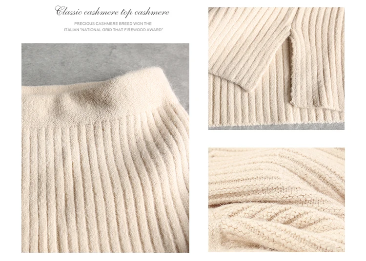 2019 Women Wool Knitted suit soft warm Spring autumn Suit Female pullover sweater &amp Skirt 2 piece set Beige Blue Khaki | Женская