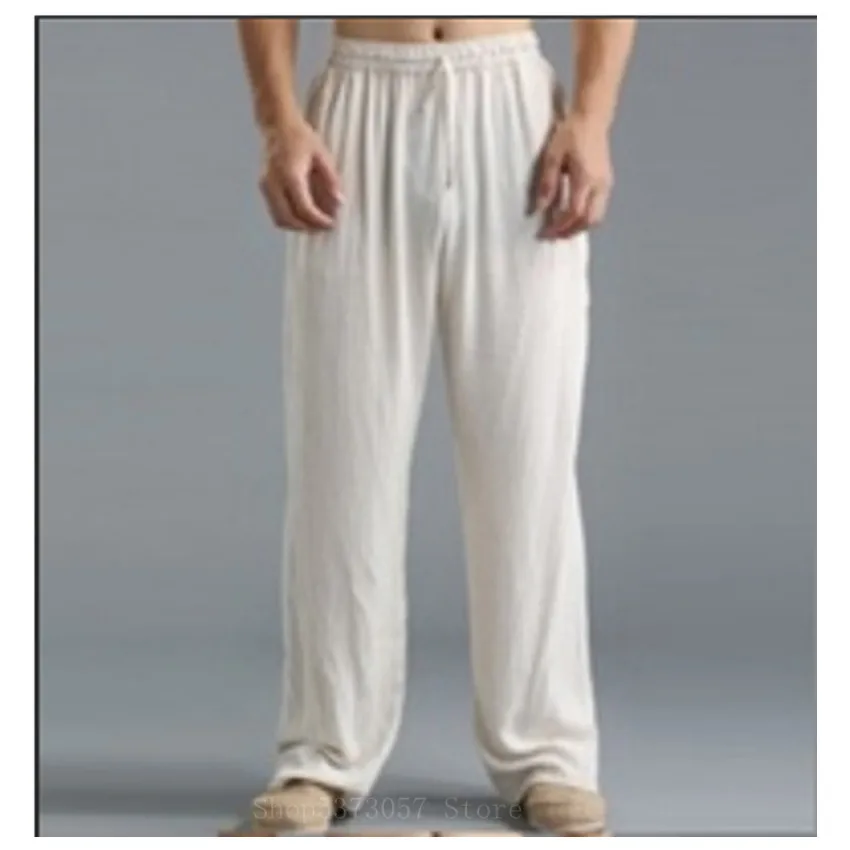 

2021 Viking Pirate Pants Cosplay Costume Men Male Carnival Party Loose Breathable Lace Up Linen Warrior Knight Casual Trouser