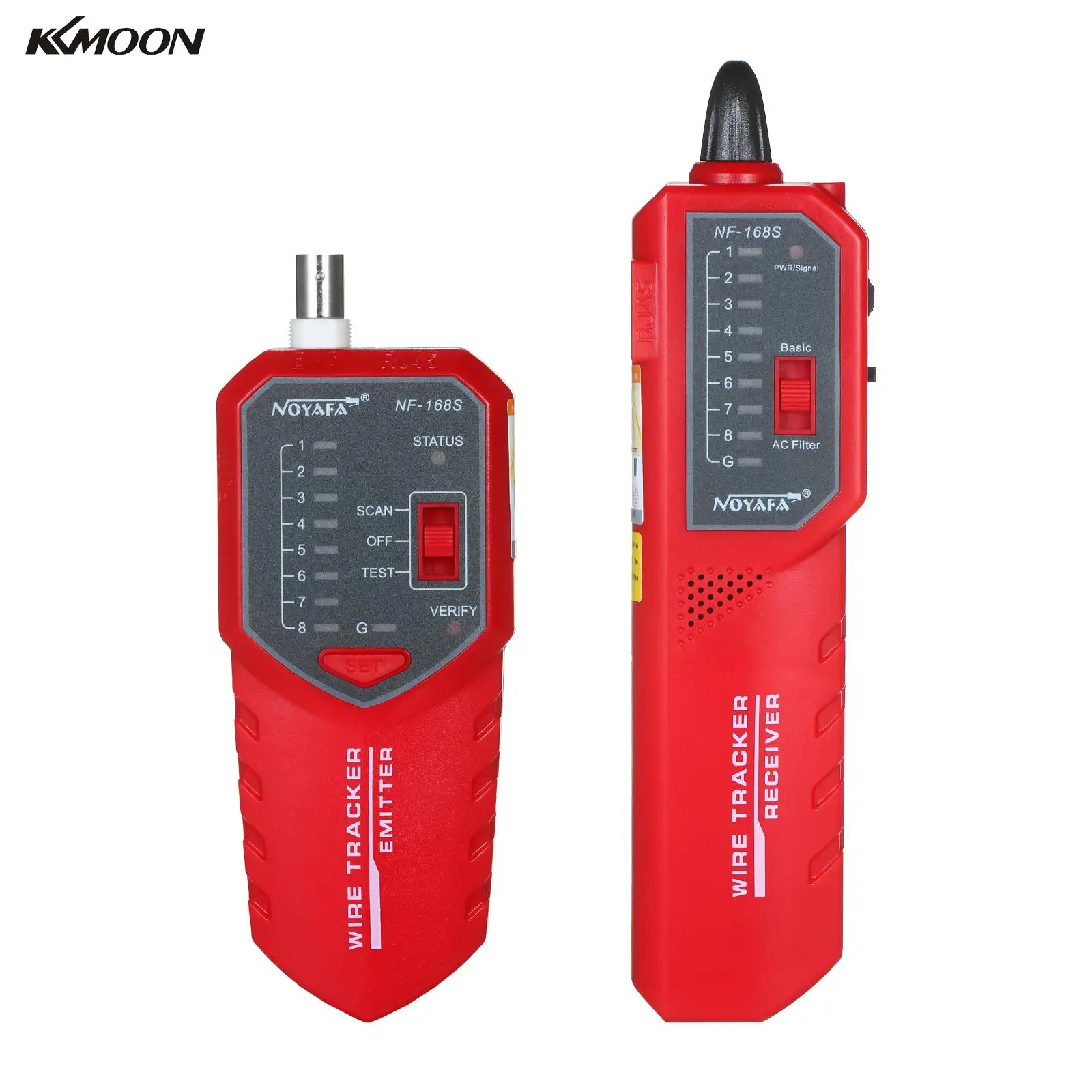 

KKMOON Wire Tracer Telephone Line Finder Network Ethernet Cable Tester with Fault Locator for RJ11/RJ45/Cat 5/Cat 6 Cable Switch