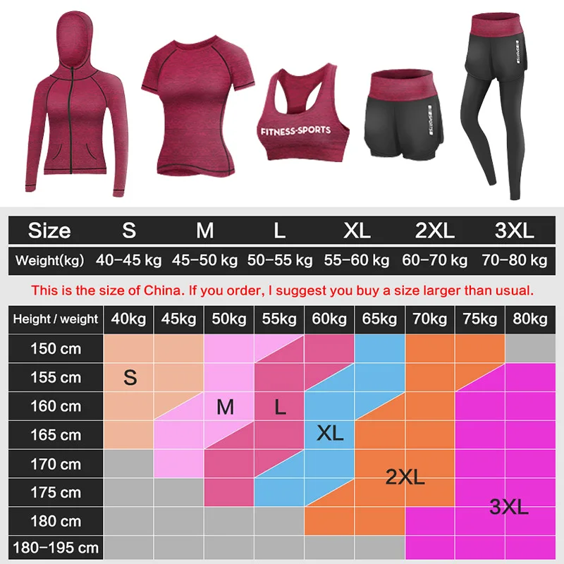 Спортивный костюм женский зимний 2020 комплект для йоги футболка + штаны дышащая