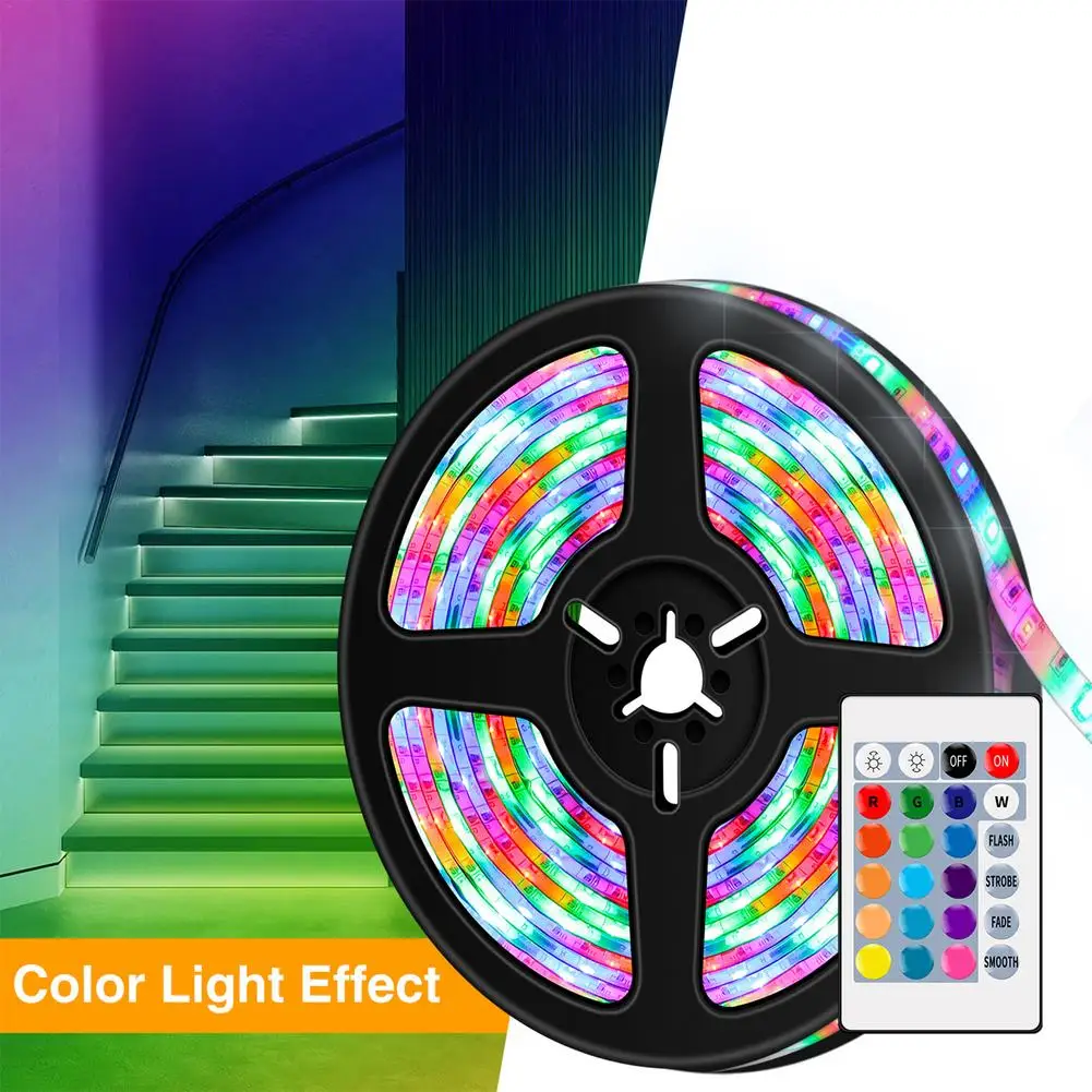 

LED Lights Strip USB Infrared Control RGB SMD5050 DC5V 0.5M 2M 5M Flexible Lamp Tape Diode TV Background Lighting Luces LED