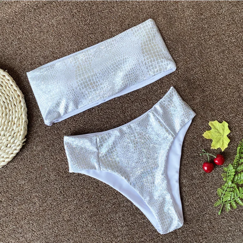 

New Arrival Women Sexy Colorful Snake Pattern Bikini High Waist Two Piece Swimwear