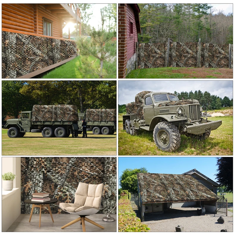 1.5m Camouflage Net Sun Shelter Tear-Resistant Polyester Oxford Hunting Shade Garden Recreation Car Cover Camping Awning Tent | Спорт и