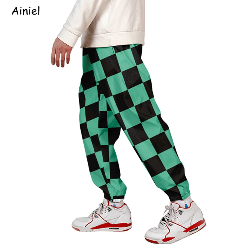 Anime Demon Slayer Pants Kimetsu No Yaiba Blade Costumes Carnaval Women Men 3D Print Loose Cropped Trousers Overalls Boys | Тематическая