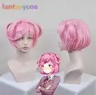 Doki клуб Нацуки розовый короткий парик Косплэй костюм Для женщин вечерние парик + бесплатная парик Кепки