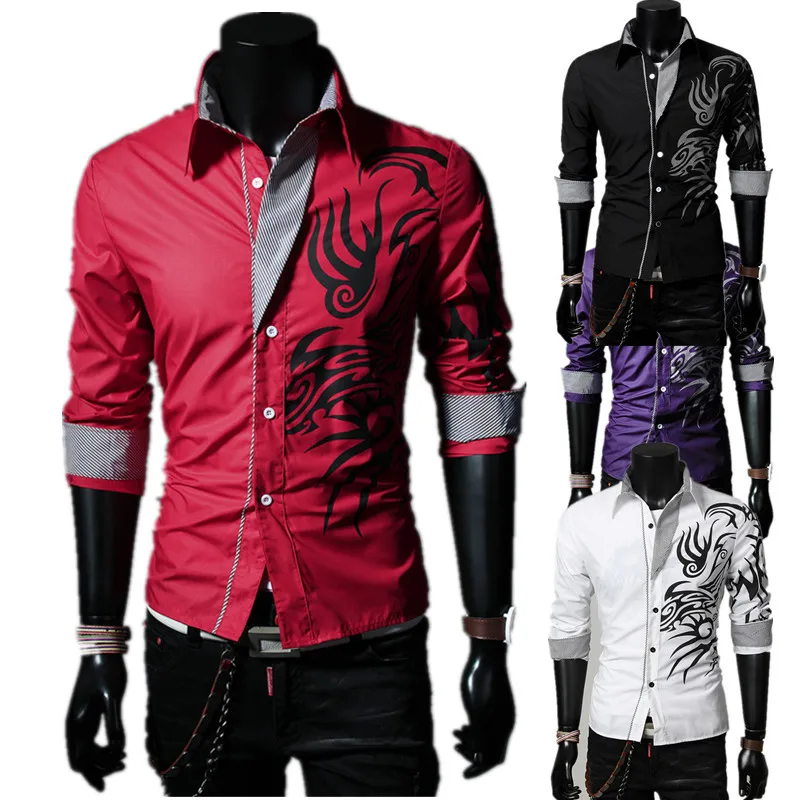 Рубашка MOOWNUC мужская с длинным рукавом модная блуза в британском стиле