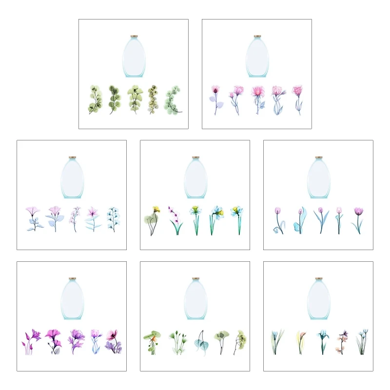 

Spring Flower Leaf Stickers Decal for Resin Molds Candle Making Scrapbook Self-adhensive DIY Artwork Fast Reach