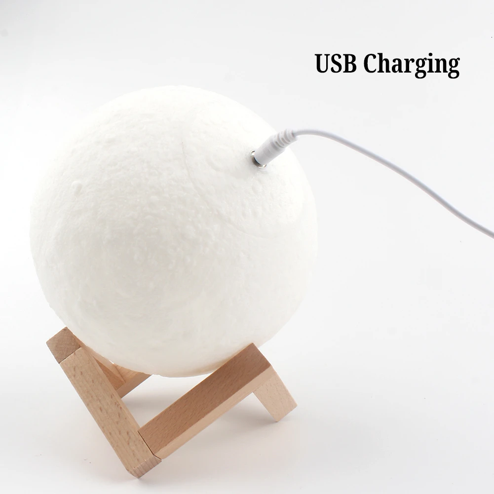 Прямая поставка 3D печать Луны лампы 2 цвета светодиодный ночной Светильник для