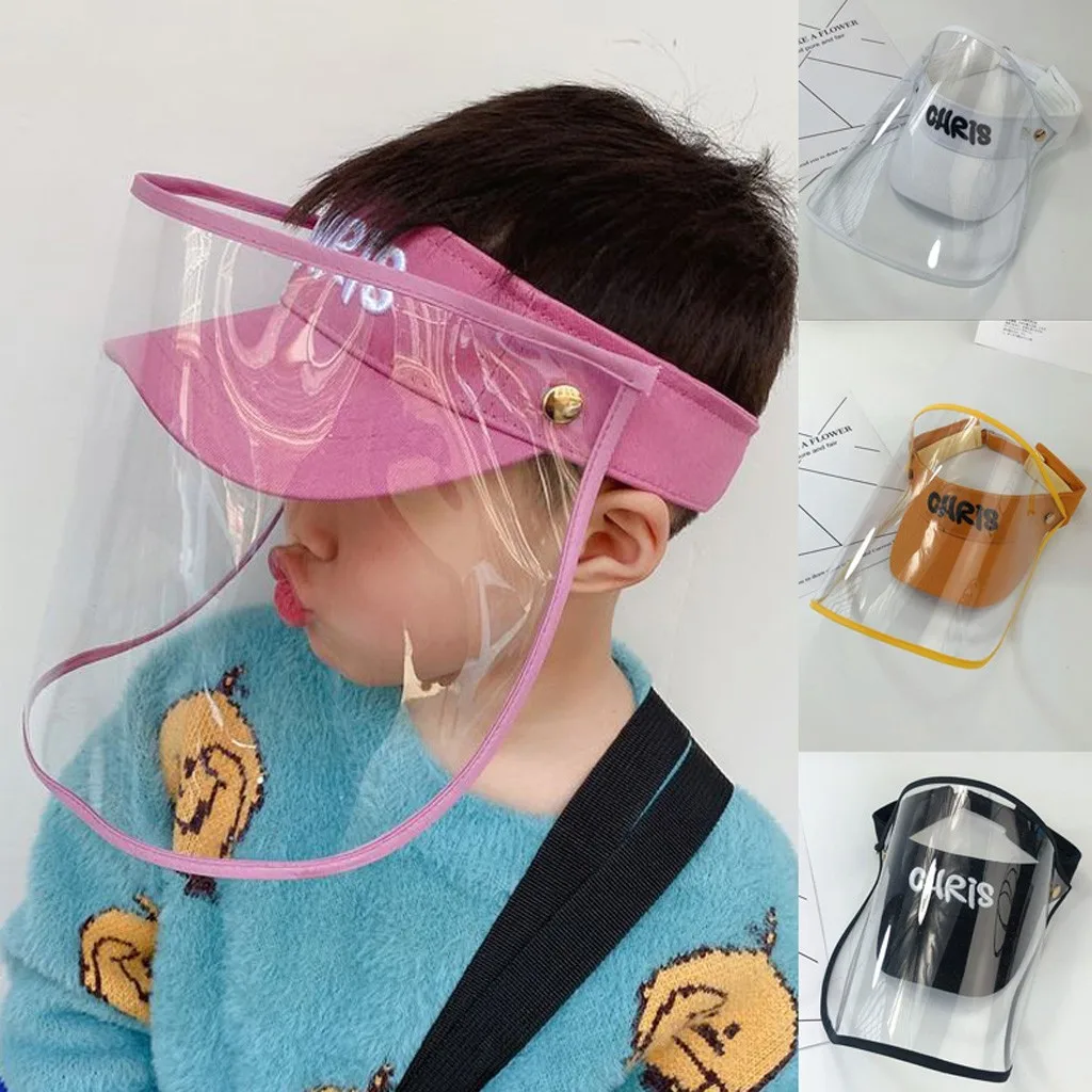 

LONSANT Kids Boy Girl creative letters Anti-spitting Fisherman cap Protective Removable Dustproof Cover Peaked Beach Hats Unisex