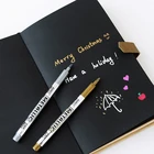 DIY Металлические водостойкие ручки маркер с перманентной краской, маркеры для рисования манги, школьные канцелярские принадлежности, золото, серебро
