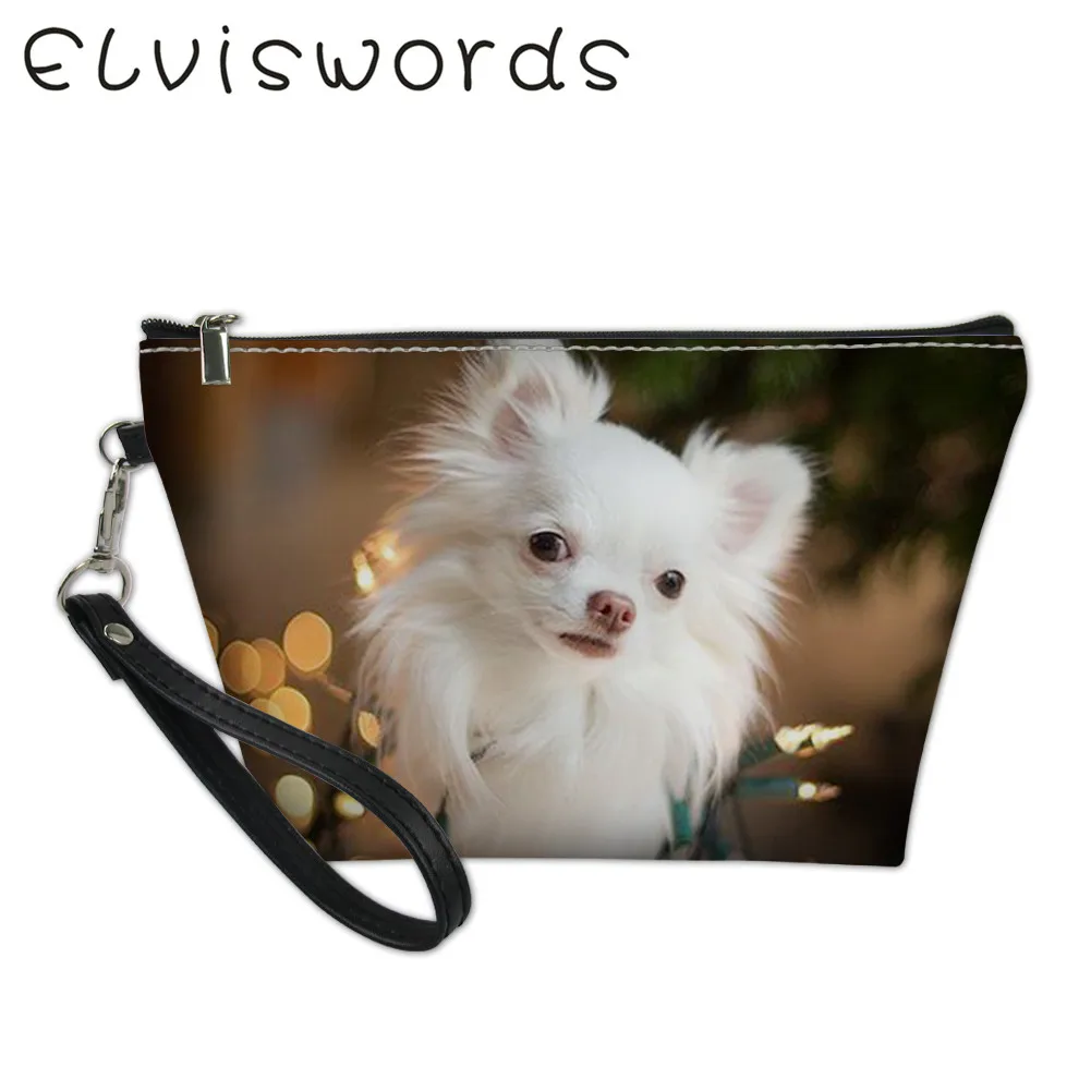 ELVISWORDS забавные женские сумки для макияжа в стиле Харадзюку корги собаки принт