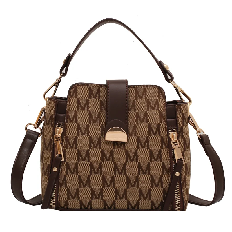 

Jacquard Cloth Letter Mini Bucket Crossbody Bags For Women 2021 Fashion Luxury Trends Shoulder Handbags Designer Female Feminina