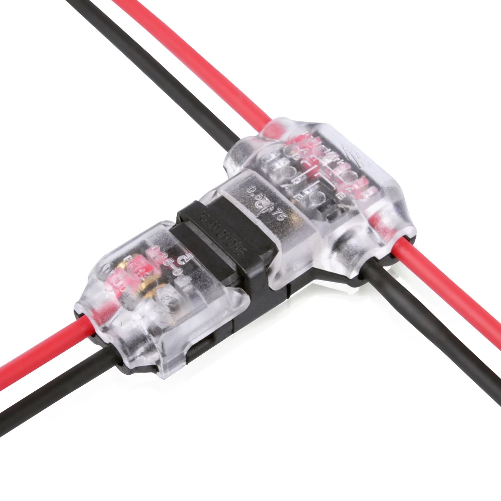 5 шт. 2 Pin T Форма 300V 18-24awg проводные, кабельные разъемы терминалы обжимной шотландский замок Быстрый зажим для электрического автомобиля аудиоистема инструмент