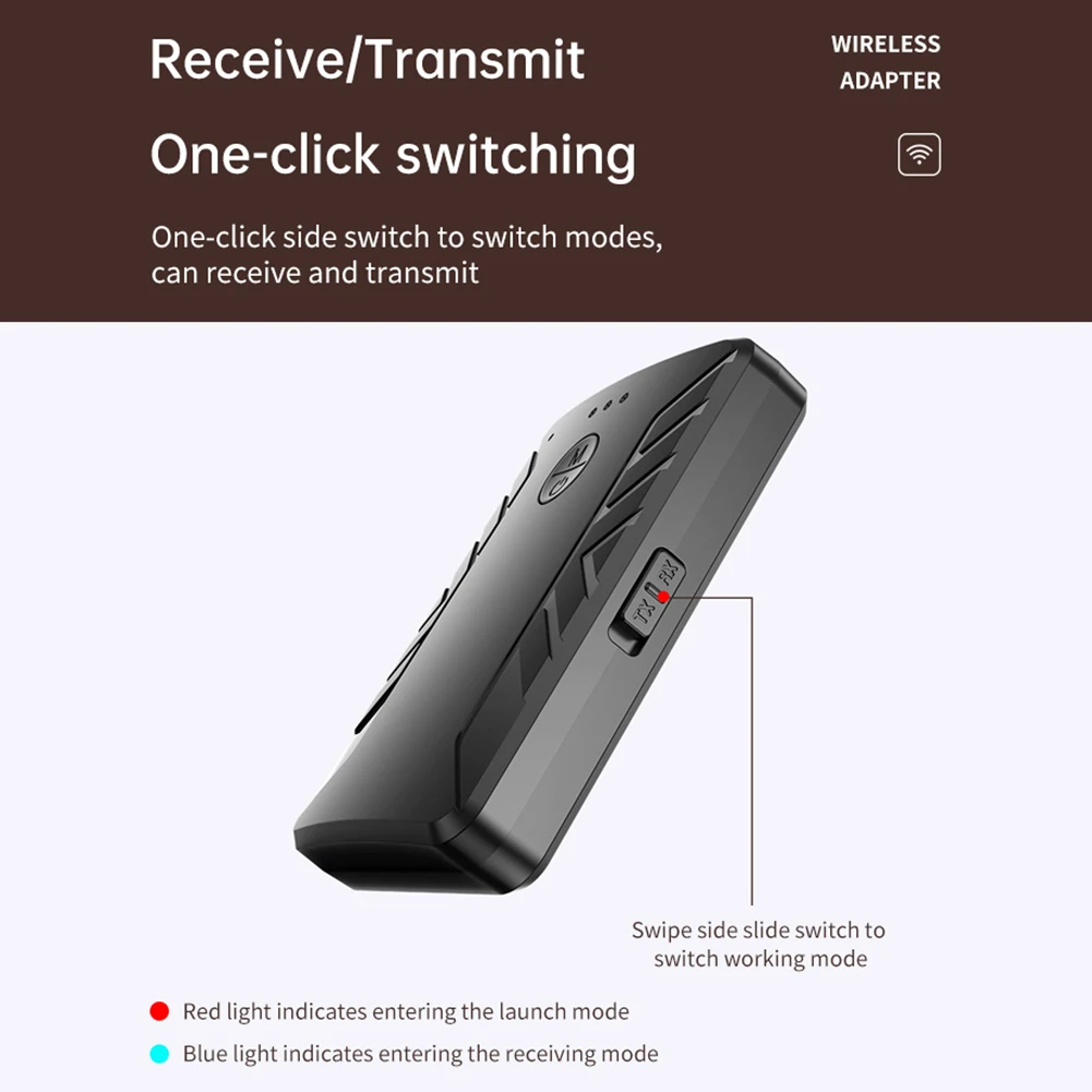 

2 in 1 Car Bluetooth 5.0 Adapter 3.5mm AUX Player Handsfree Dongle Wireless Audio Receiver Transmitter