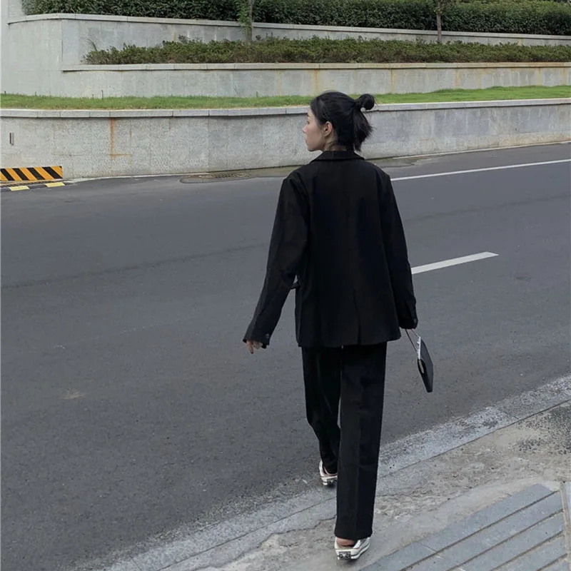 

Women's Spring 2021 Real Shots Korean Version Of The New Loose Salt Wear Casual Fashion Long-Sleeved Suit
