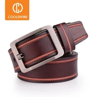 newest genuine leather belt for men pin buckle full grain leather belt for jeans wide strap high quality cummerbunds sl009