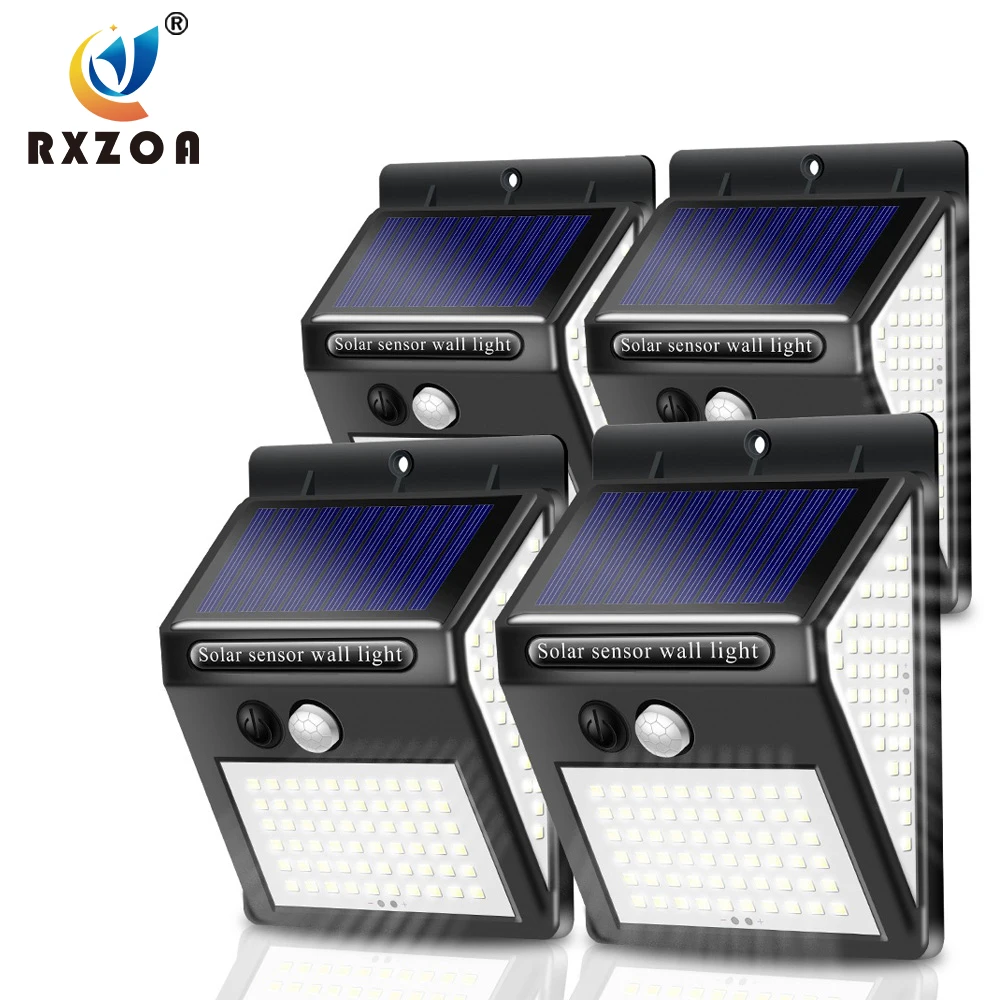 

Outdoor LED Solar Light with Sensor Wall Lamp Multiple Modes Waterproof Material Used In Courtyards, Gardens, Camping, Etc.