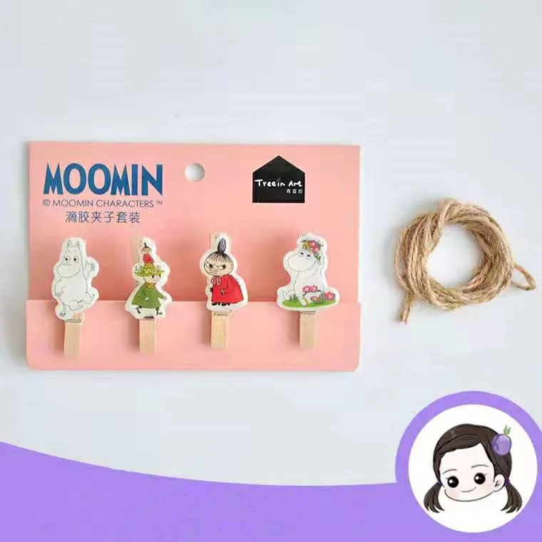 Wood splint Moomin Muuminpeikko Новая модная карточная наклейка игрушка Наклейка Малыш Муми мультяшная наклейка милый финский персонаж наклейка для телефона - Цвет: Wood splint